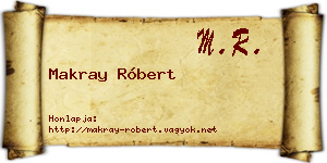 Makray Róbert névjegykártya