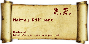 Makray Róbert névjegykártya
