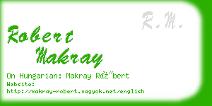 robert makray business card